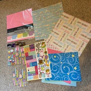 SMALL BIRTHDAY SCRAPBOOKING LOT// MOST NWT